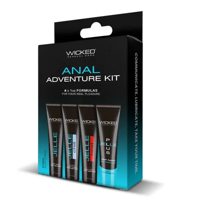wicked anal adventure lubricant kit