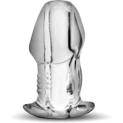 master series dicked clear hollow anal plug x large