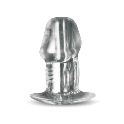 master series dicked clear hollow anal plug medium