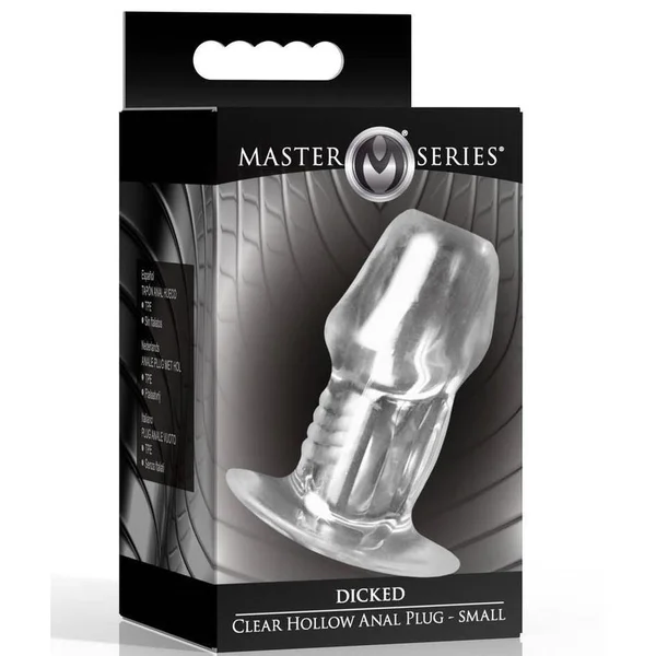 Master Series Dicked Clear Hollow Anal Plug - Small — image 2 of 2
