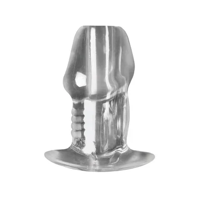 master series dicked clear hollow anal plug small
