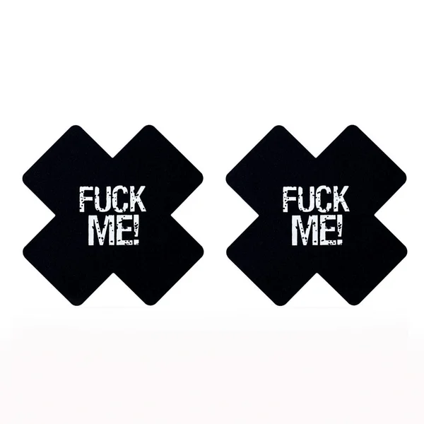 Lovetoy FUCK ME Cross Pattern Nipple Pasties - 2 Pack — image 2 of 2