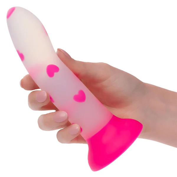 CalExotics Glow Stick Glow-in-the-Dark Heart Dildo — image 2 of 3
