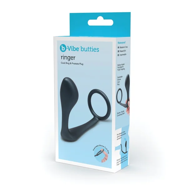 B-Vibe Butties Ringer Cock Ring & Prostate Plug — image 10 of 10