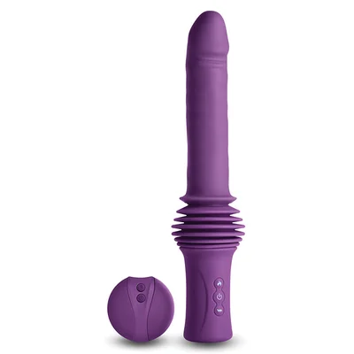 inya rechargeable super stroker vibrator warming thrusting suction cup with remote