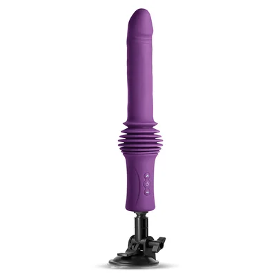 inya rechargeable super stroker vibrator warming thrusting suction cup with remote