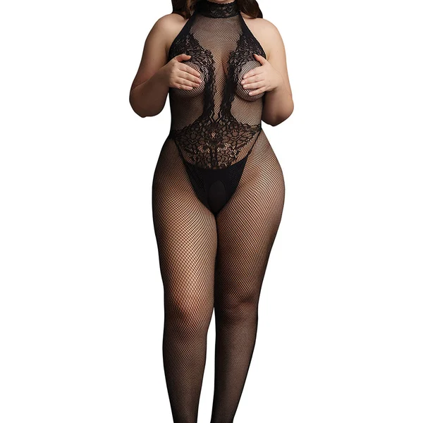 Le Desir Fishnet & Lace BodyStocking - Black Queen Size — image 2 of 2
