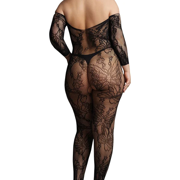 Le Desir Lace Sleeved Bodystocking - Black Queen Size — image 2 of 3