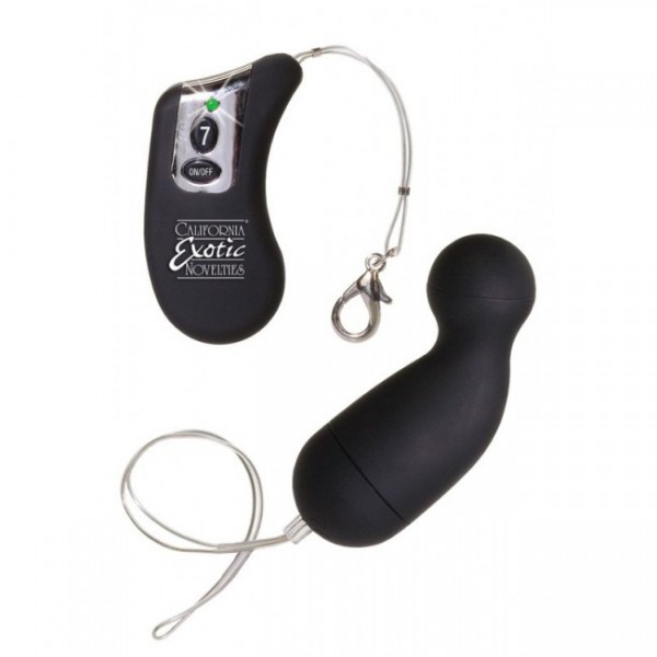 Waterproof 7 Function Remote Control G-Spot Bullet - Black