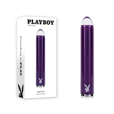 playboy pleasure amethyst glass tipped mini vibrator
