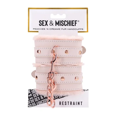 sex mischief peaches n creame fur handcuffs