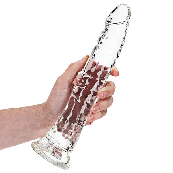 RealRock 10 Inch Crystal Clear Realistic Dildo with Balls & Suction Cup Base — image 2 of 2