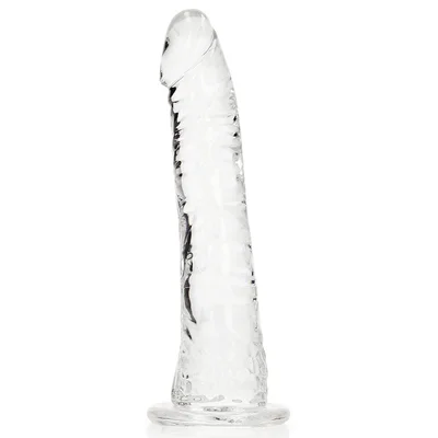 realrock 6 inch crystal clear realistic dildo with suction cup base