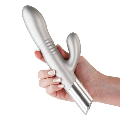 royals grace metallic rechargeable thrusting rabbit vibrator