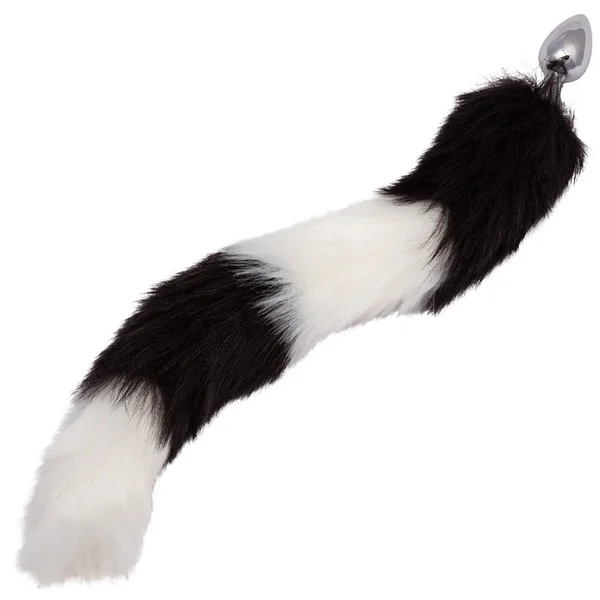 CalExotics Running Wild Black & White Tail Butt Plug — image 3 of 3
