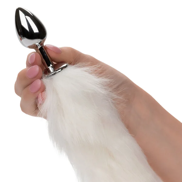 CalExotics Running Wild White Tail Butt Plug — image 2 of 3