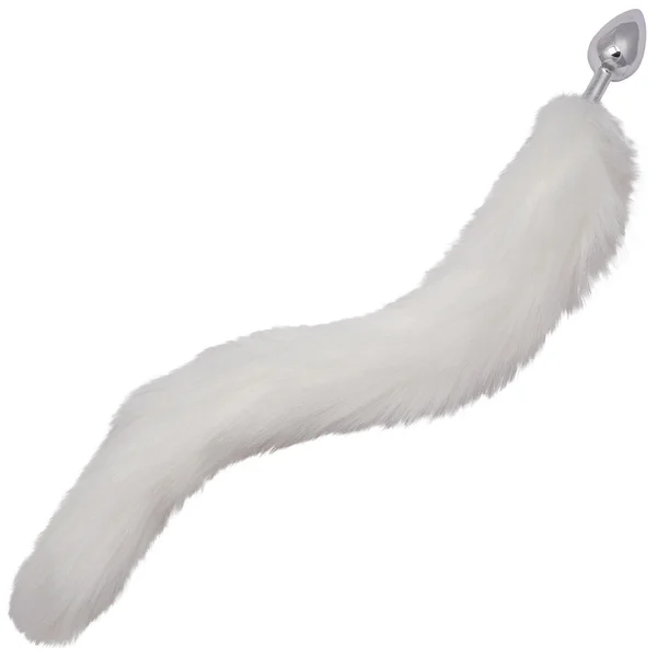 CalExotics Running Wild White Tail Butt Plug — image 3 of 3