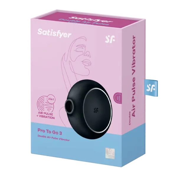 Satisfyer Pro To Go 3 Air Pulse Rechargeable Clitoral Stimulator & Vibration