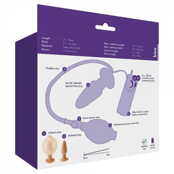 Kinx Zeppelin Vibrating Inflatable Butt Plug