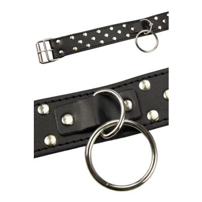 Berlin Baby Adjustable Vegan Leather Studded Collar