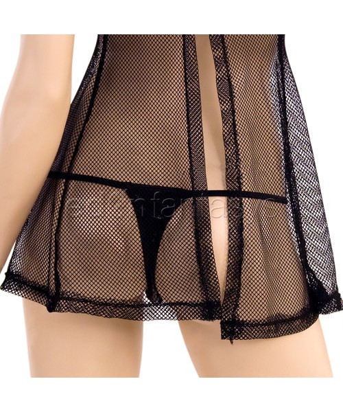 Madame Divine fishnet babydoll set