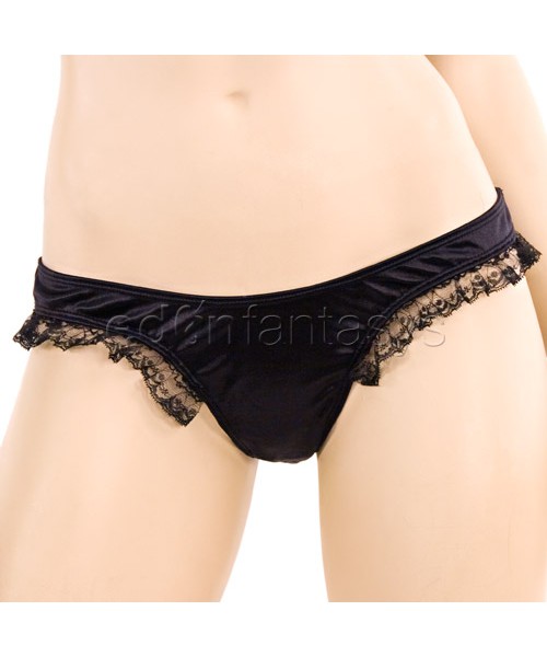 Satin bra and thong set
