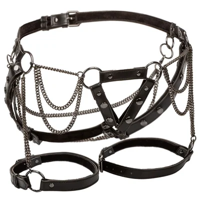 calexotics euphoria collection thigh harness with chains