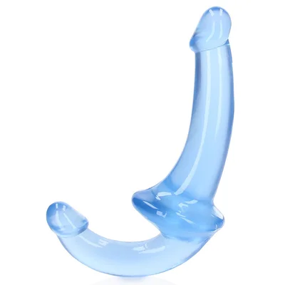realrock 6 inch crystal clear strapless strap on dildo