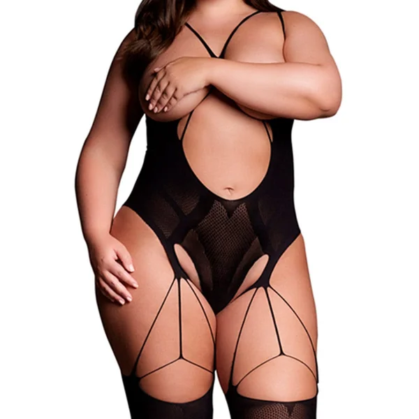 Le Desir Elara Bodystocking with Open Cups — image 2 of 3