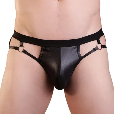 love in leather wet look 2 ring jock strap