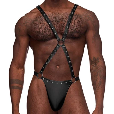 malepower warrior thong crisscross harness