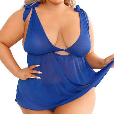 fantasy lingerie zara shoulder tie babydoll panty