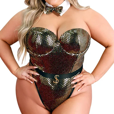 fantasy lingerie high roller sequined costume set