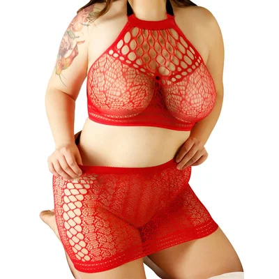 fantasy lingerie vixen playing with fire top skirt