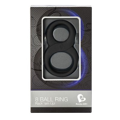 Rocks Off 8 Ball Cock and Ball Ring black