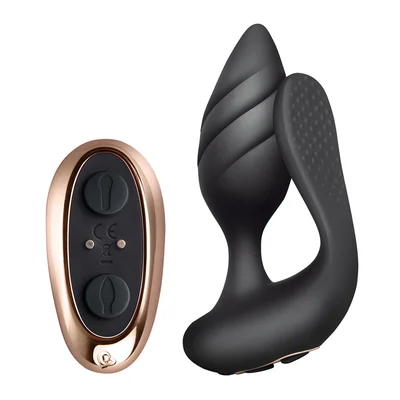 rocks off cocktail couples butt plug vaginal vibrator