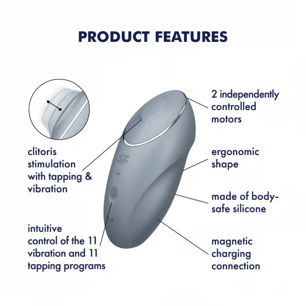 Satisfyer Tap and Climax 1 Lay-on Vibrator — image 3 of 14