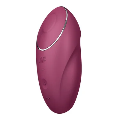 satisfyer tap and climax 1 lay on vibrator