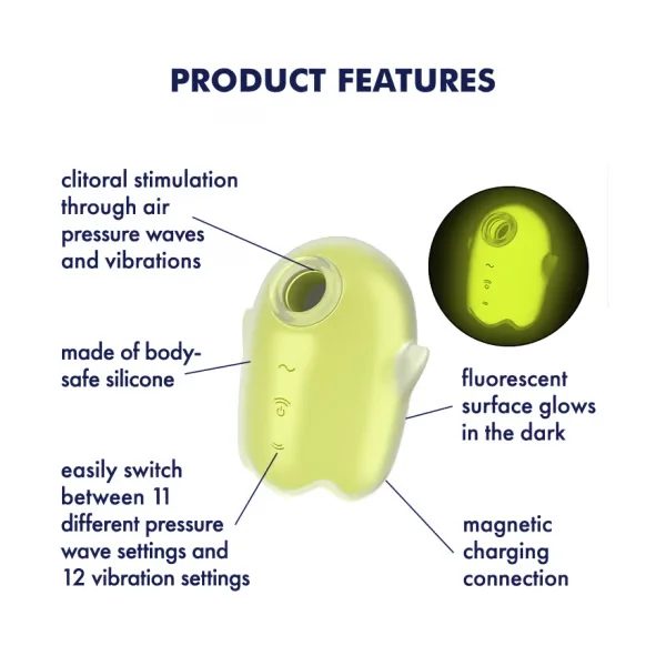 Satisfyer Glowing Ghost Air Pulse Clitoral Stimulator — image 3 of 13