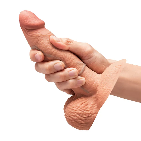 b-Vibe Slipskin Realistic Silicone 6" Girthy Dildo