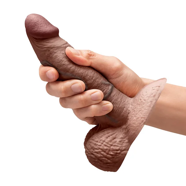 b-Vibe Slipskin Realistic Silicone 6" Girthy Dildo