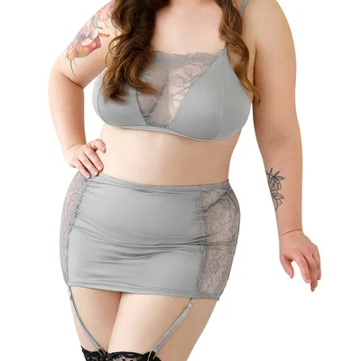 fantasy lingerie curve layne bralette skirt panty set