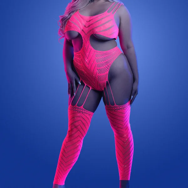 Fantasy Lingerie Glow Wavelength Teddy Bodystocking — image 3 of 5
