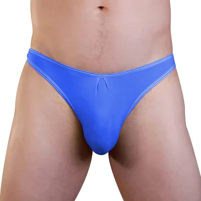 love in leather mens lycra thong blue smallmedium