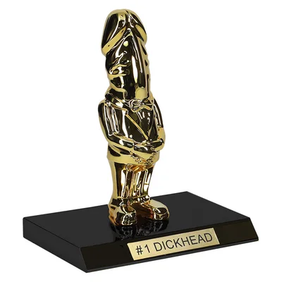 shots the dickheads 1 dickhead gold trophy