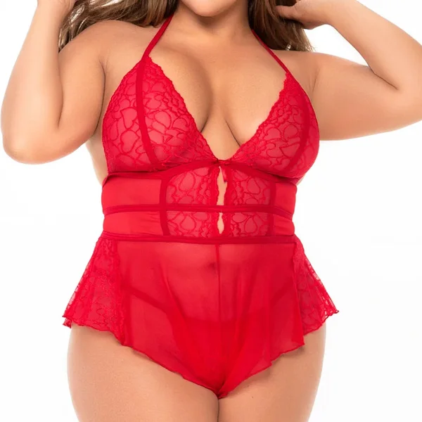 Mapale Romper Heart Lace Babydoll — image 3 of 5