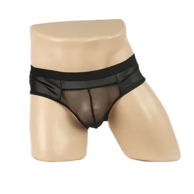 poison rose mesh pouch bumless wetlook brief
