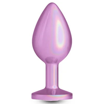 ns novelties rear assets iridescent pink butt plug medium