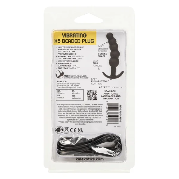 CalExotics Boundless Vibrating X5 Beaded Plug — image 5 of 8