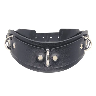 love in leather posture collar with 3 rings